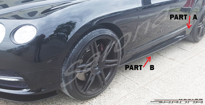 Custom Bentley GT  Coupe Side Skirts (2012 - 2017) - $980.00 (Part #BT-019-SS)